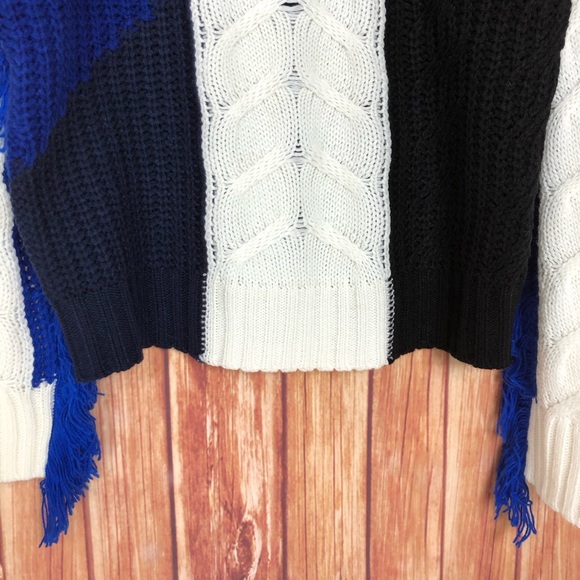 Free Generation Color Block Fringe Sweater NWT (S) - Picture 7 of 15